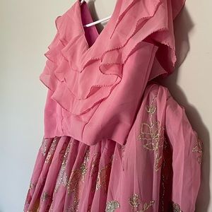 Light pink lehenga with blouse